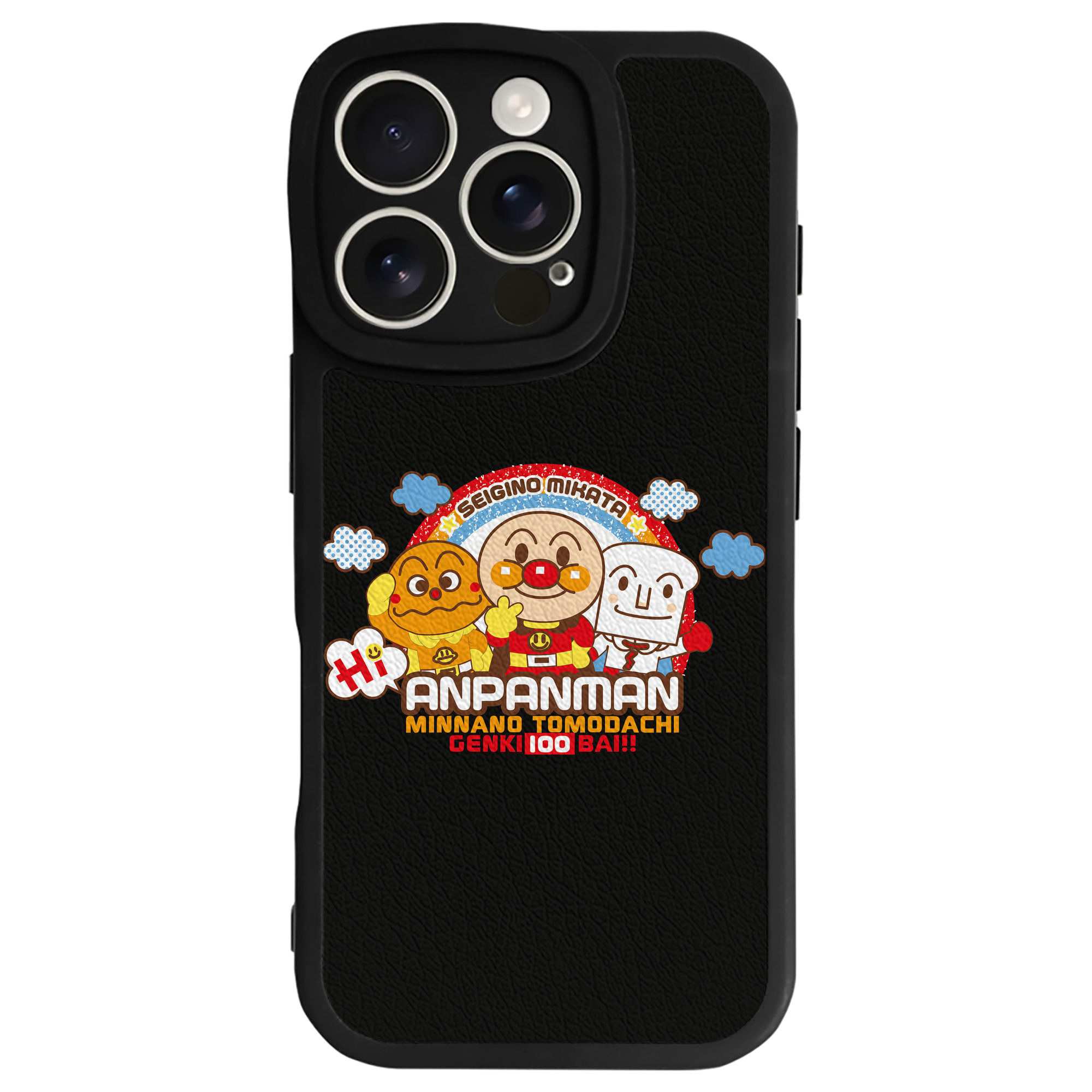 （画像用） アンパンマン Anpanman 【iPhone 16シリーズ対応】シリコンスマホケース（レザー調） 材質：シリコン